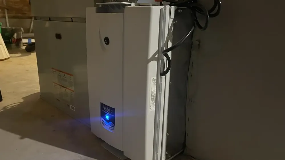 Whole-home air cleaner installed by A.J. LeBlanc Heating in Southern NH