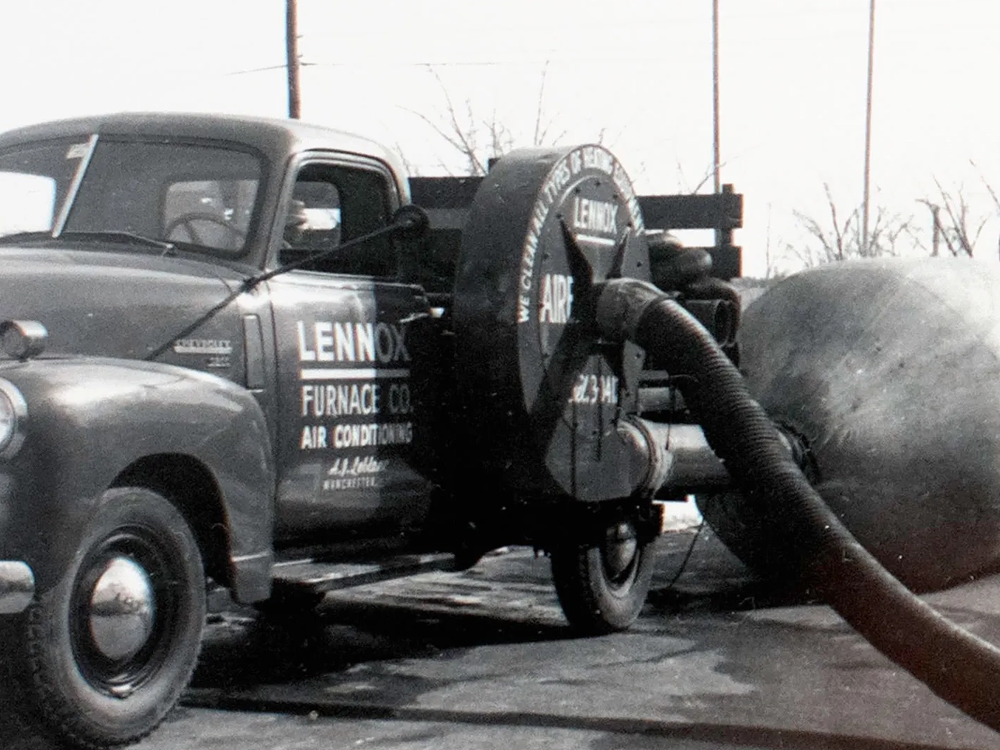 Historic A.J. LeBlanc Heating vacuum truck used to clean furnaces