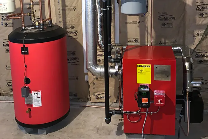 Biasi triple pass oil boiler installation