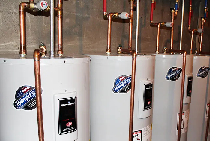 Bradford White water heaters installed by A.J. LeBlanc plumbers