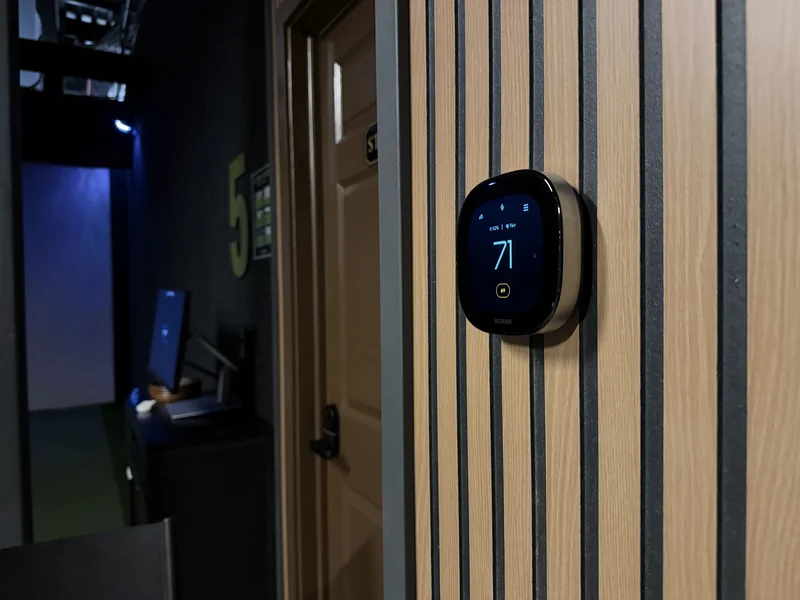 Ecobee thermostat installed by A.J. LeBlanc Heating for a commercial heating and cooling system in Concord, New Hampshire