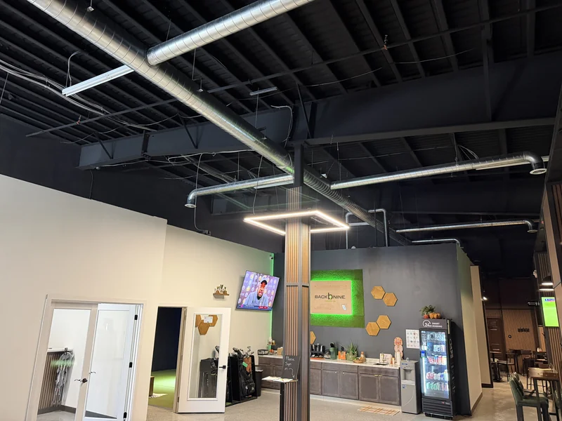 Ductwork for a commercial heating and air conditioning system installed by A.J. LeBlanc Heating in Concord, New Hampshire