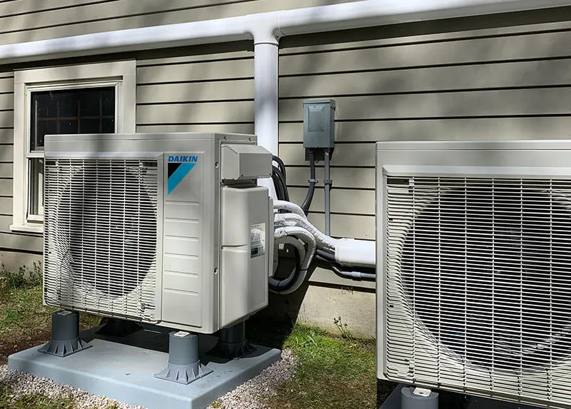 Daikin ductless mini splits heating a house