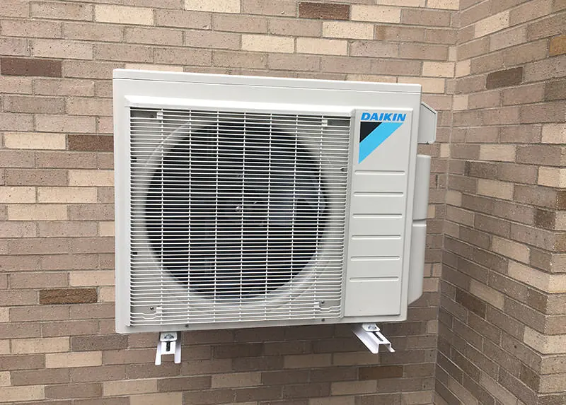 Daikin wall hung A/C condenser by A.J. LeBlanc Heating