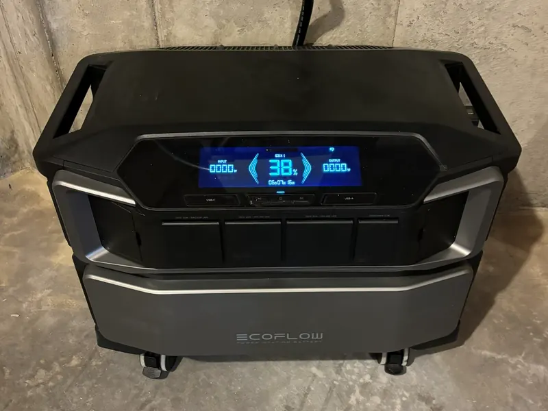 EcoFlow whole-home battery backup system installed by A.J. LeBlanc Heating in Southern NH