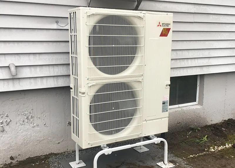 Mitsubishi ductless mini splits heating a house