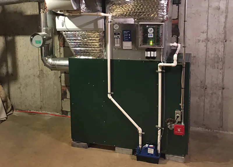 Oil furnace installation by A.J. LeBlanc Heating
