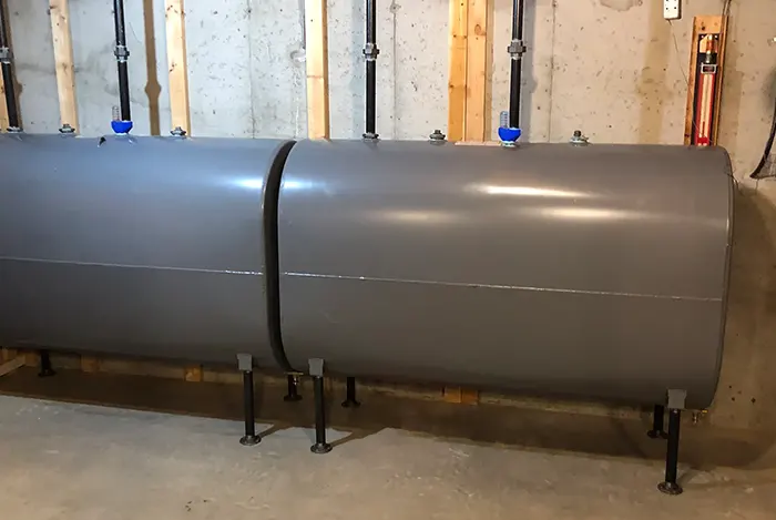 Oil tank replacement and installation.