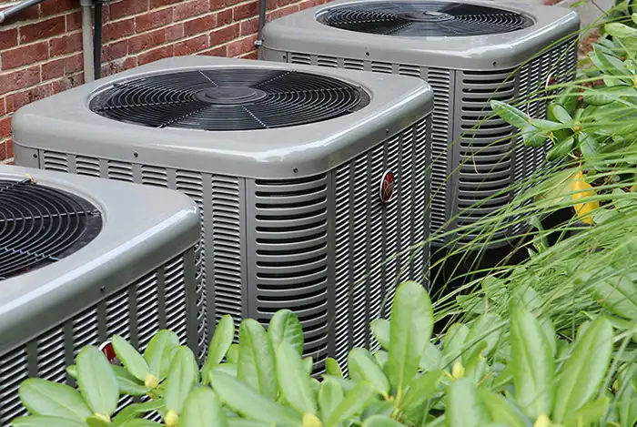 Rheem heat pump condenser installation in NH