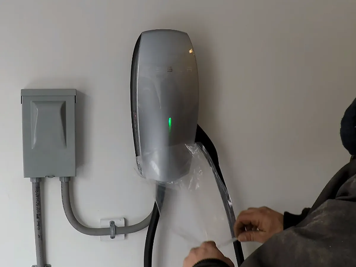 A.J. LeBlanc Heating - Tesla Wall Connector Installation in New Hampshire - in southern New Hampshire