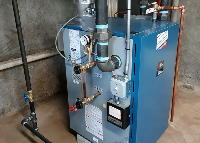Utica oil boiler installed by A.J. LeBlanc Heating