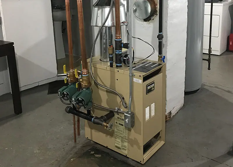 Weil Mclain gas boiler installation